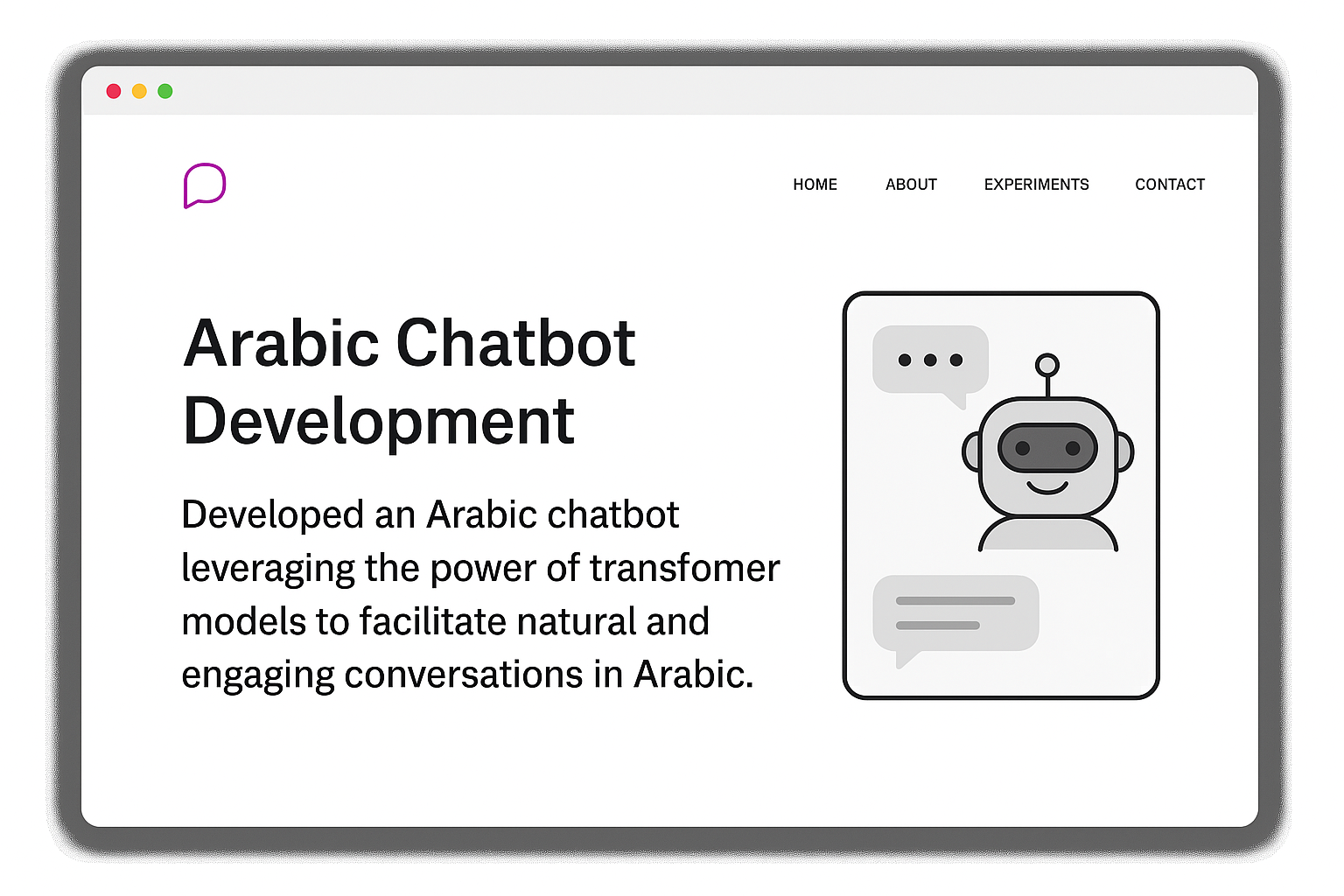 Arabic Chatbot development